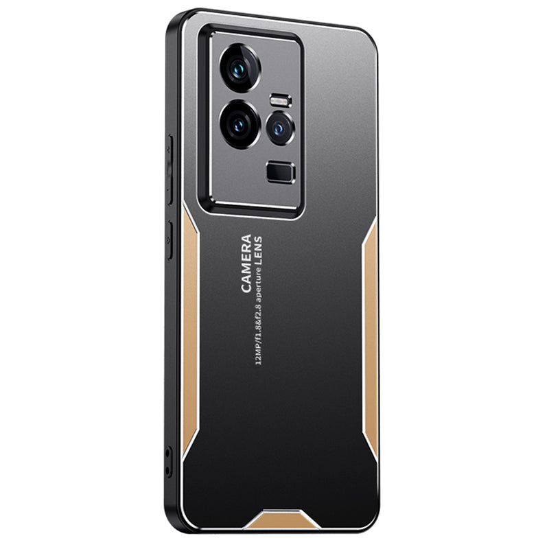 For vivo iQOO 11 5G Phone Case Armour Aluminum Alloy Metal Cover Shockproof - Gold For vivo iQOO 11 5G Phone Case Armour Aluminum Alloy Metal Cover Shockproof - Gold